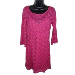 Laundry by Shelli Segal mini Lace 3/4 Sleeve Dress 6